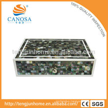 Hotel Amenity Luxury Black MOP Shell Storage Box in Zigzag Shape